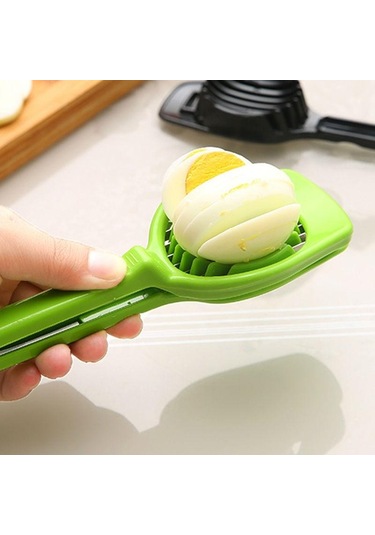 Yeşil 1 Adet Mutfak Aletleri Kesim Yumurta Dilimleme Kesici Kalıp Çiçek Kenarları Alet Yeşil
