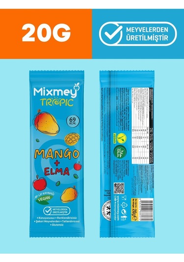 Mega Karışık Meyve Bar Paketi 50 Adet Sağlıklı Atıştırmalıklar Vegan, Glutensiz 20gr X 50 Adet