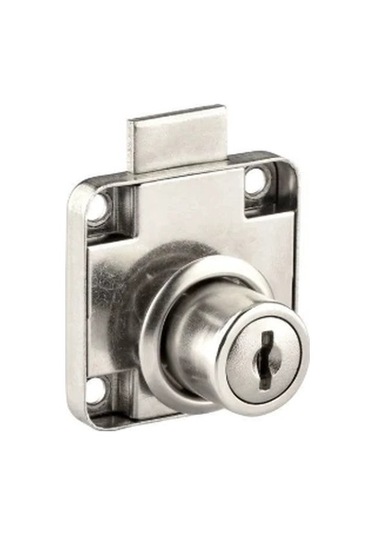 Canex Kare Çekmece Kilidi Nikel Gövde - 22 Mm 10 Adet