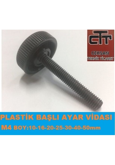 Plastik Başlı-Kelebek Çelik Vidalar M4 10 Adet 10 Adet-16 MM