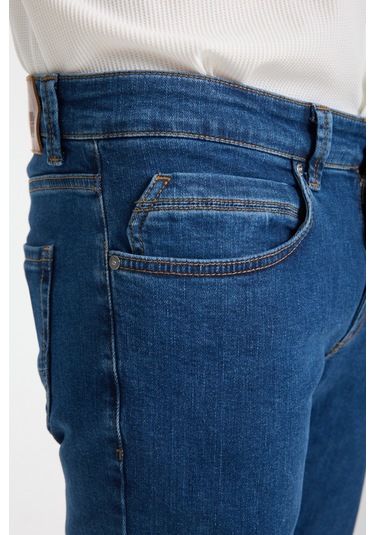 Jud Alex 100 Normal Bel Mavi Tapared Slım Jeans Erkek Mavi