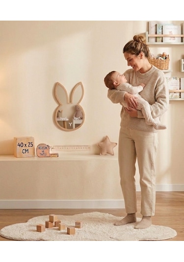 Missidea Bebek Odası Tavşan Ayna Ahşap