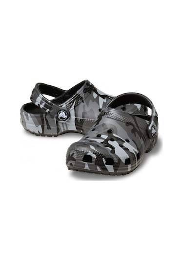 Crocs Classic Camouflage Çocuk Terlik Siyah