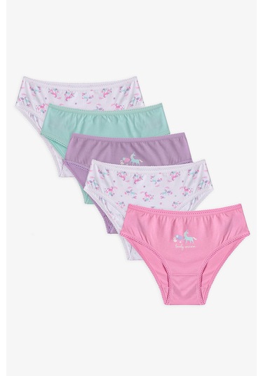 Penti Renkli Kız Çocuk Lovely Pamuklu 5'li Slip Külot