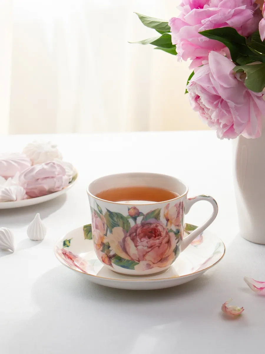 Lefard Hindistan Cevizi 500 Ml Hediyelik "vintage" Porselen Çay Takımı 181081991 Beyaz