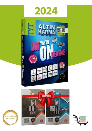 Altın Karma 2024 Tyt 10+1 Karma Deneme Çıkmış Sorulart Denemesi Hediyeli