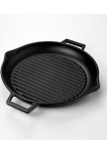 Aryıldız Döküm Demir Grill Yuvarlak 30 Cm - Siyah - 005ar421897 Siyah