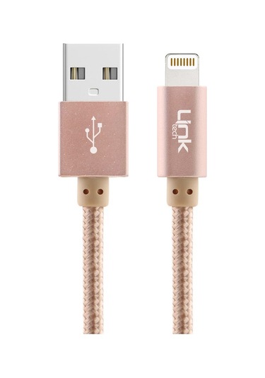 Linktech K544 30 CM Safe Lightning Usb Örgü Metal Data Şarj Kablosu