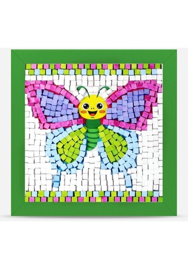 23 I Çocuk Ahşap Çerçeveli Seramik Mozaik Set 20x20 Cm