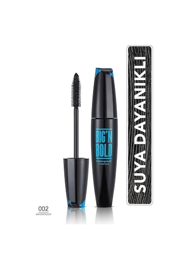 Flormar Big'N Bold Suya Dayanıklı Dolgunlaştırıcı Maskara 002 Waterproof