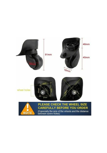 Mufunye Evrensel Yedek Parça Dayanıklı Sessiz Kauçuk Çok Tekerlekli Vites Kolu Tamir Tekerleği Bavul Bagaj Samsonite Platinum Çift Bavul Tekerleri