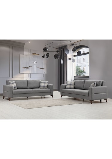 Kristal 3+3 Koltuk Takımı Koyu Gri
