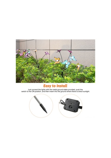 Ximistore9 Güneş Enerjili Bahçe Aydınlatması - Demir Yapı Renkli Kelebekler - Ip65 Su Geçirmez - Isı Işığı - 6 Ayağa Sahip - Otomatik Açık/kapat Ilık Beyaz