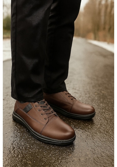 Growish Gre0168 Hakiki Deri Kaydırmaz Koku Yapmaz Bilekten Streçli Üst Kalite Bilekte Yarım Bot Koyu Kahverengi Growish Gre0168 Hakiki Deri Kaydırmaz Koku Yapmaz Bilekten Streçli Üst Kalite Bilekte Yarım Bot Koyu Kahverengi