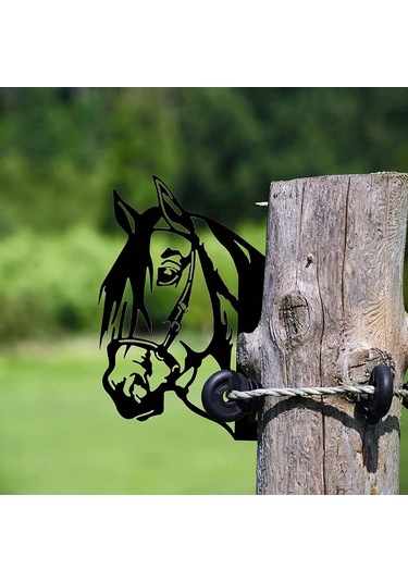 Tenfowee Bahçe Dekorasyonu İçin Göz Atan At Figürü - Dış Mekan Ve Ev İçi Metal Sanat Eseri, Bahçe Ve Bahçe Süslemeleri