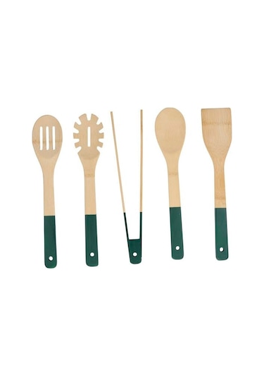 Alpina Alp108y Bambu Mutfak Gereçleri Seti 5 Parça 30 Cm Yeşil