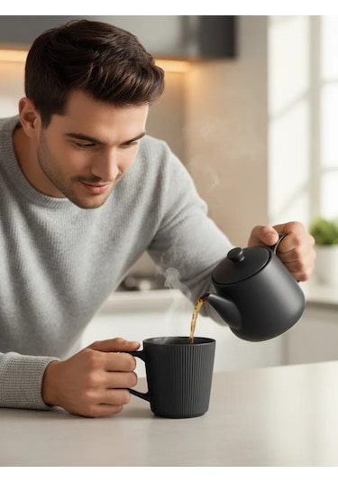 Sunny Home Çay Ve Kahve İçin Seramik Kupa 438750446 Siyah
