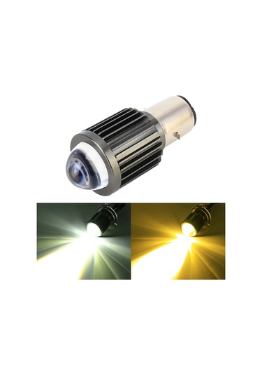 Ba20d Dc12-80v / 10w / 6000k / 3000k / 800lm Projektör Lensli İki Renkli Motosiklet Farları