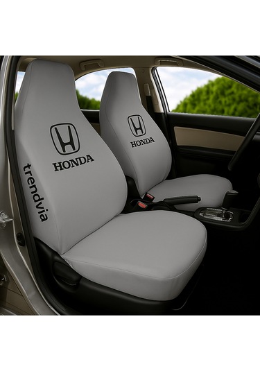 Honda Uyumlu Gri Renk Penye Kumaş Oto Koltuk Kılıfı Takımı Ön Ve Arka Servis Kılıfı Seti