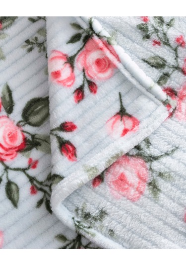 Diadora Wellsoft Fitilli Çiçekli Battaniye Pembe Güller Pembe Güllü