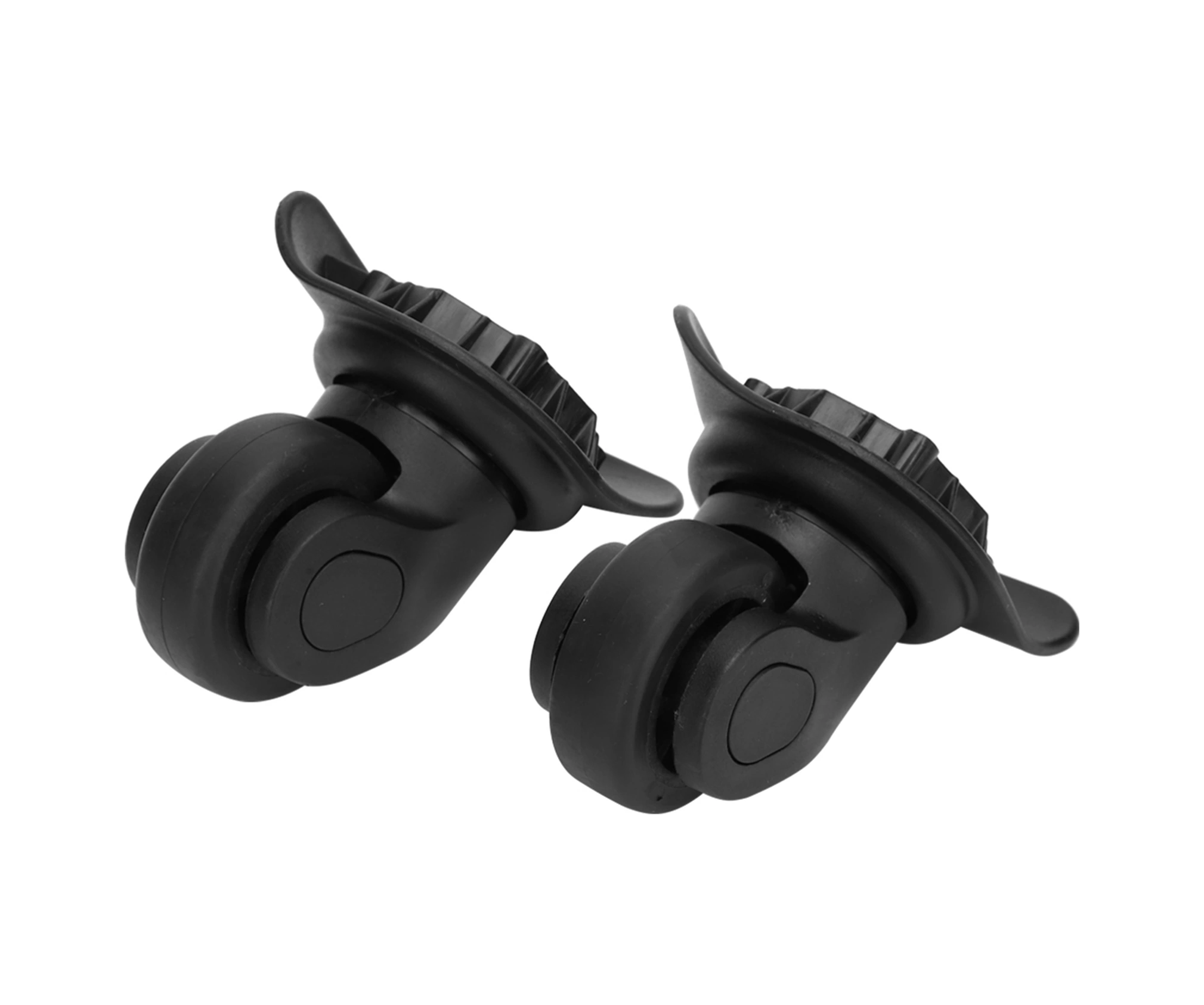 Shineyee Sessiz Tek Satırlı Valiz Tekerlekleri, Pp+pet Malzeme, Dayanıklı Ve Basınç Direnci, Valiz Tamiri Aksesuarı Siyah, 2 Adet, 8 Çivi İle