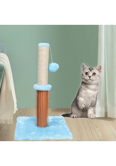 Suntek Kedi Tırmalama Direği Mobilya Yatağı Evcil Hayvan Mavi