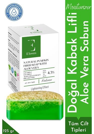 E'lovers Doğal Kabak Lifli Aloe Vera Sabun 125 G