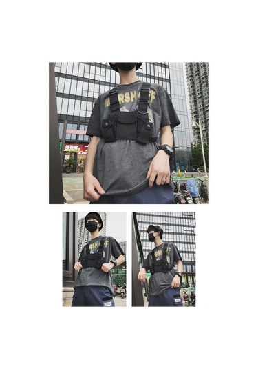 Tenfowee Erkek Ve Kadın Çok Amaçlı Göğüs Çantası - Dayanıklı Oxford Kumaş, Ayarlanabilir Kayışlar, Hafif Ve Pratik Açık Gri