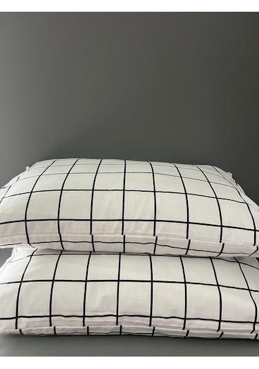 Pamuklu 2 Adet 50x70 Cm Fermuarlı Yastık Kılıfı