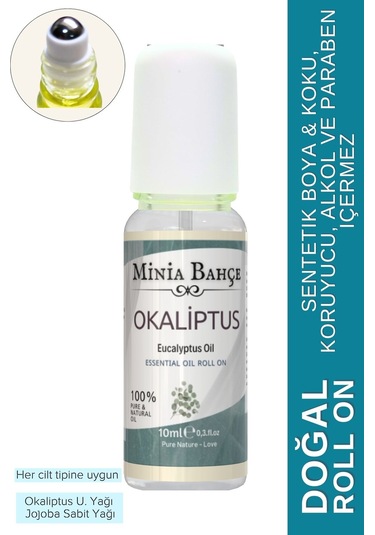 Minia Bahçe Aromaterapi Okaliptus Roll-on, %100 Doğal, 10ml