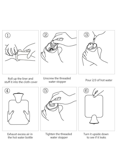 2000ML Peluş Sıcak Su Torbası El Ayak Isıtıcı Pembe