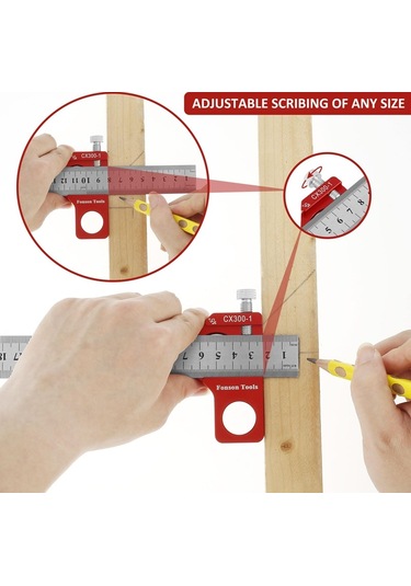 Fonson Ağaç İşleme İşaretleme Kare Cetvel Ölçme Aleti Ana Gövde