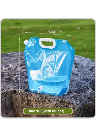 Mavi 5/10l Katlanabilir Kamp Depolama Su Şişesi Katlanabilir Çanta Taşıyıcı Konteyner 10l-b Mavi