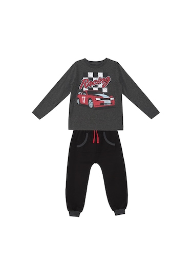 Denokids Mshb&g Yarış Erkek Çocuk T-shirt Pantolon Takım Çok Renkli