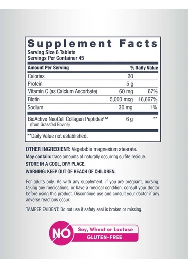 Grassfed Collagen Peptides 270 Tablet