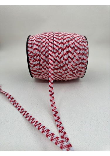 Paşateks 8 Mm Desenli Renkli Tres Lastik-5 Metre-kırmızı