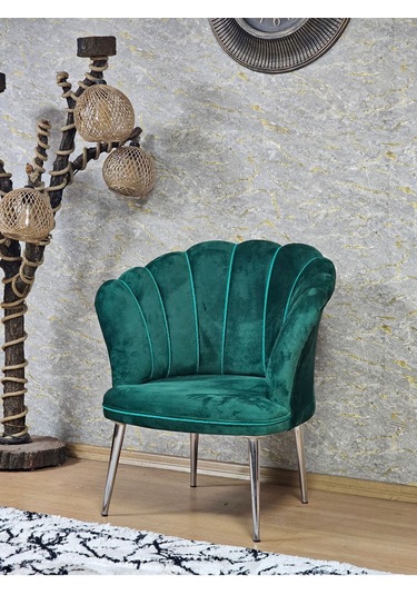 Tekli Papatya Çay Seti Koltuk Krom Sivriltme Ayak, Balkon, Salon, 001