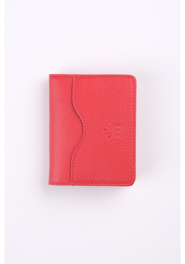 Ancora Leather Hakiki Deri Kartlık-26207 Kırmızı