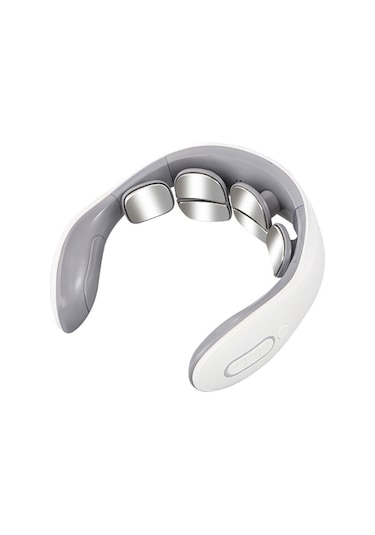 Leezsing Boyun Isıtmalı Masaj Aleti Elektrikli Pluse Masaj Aleti Boyun Omuz Ağrısı Giderici Kadınlar Erkekler İçin Kasları Rahatlatır Beyaz