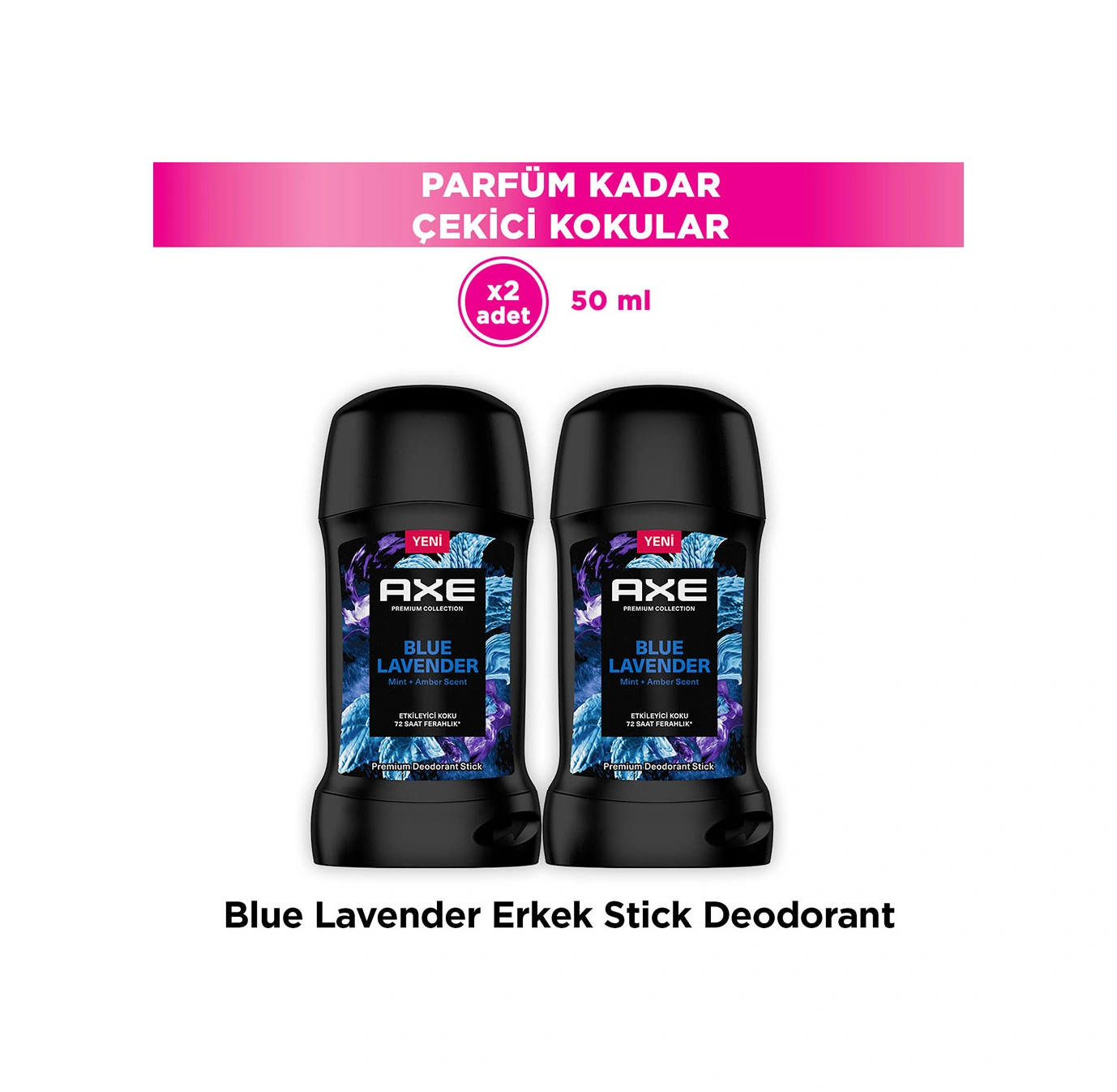 Axe Premium Collection Erkek Stick Deodorant Blue Lavender 50 Ml X2