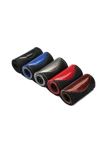 Novahub Kırmızı 38cm Direksiyon Kılıfı: Katlanabilir, Rahat Tutuşlu, Dekoratif, Mikrofiber Sahte Deri Kırmızı