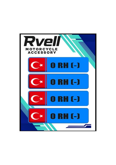 Rvell Mavi Kan Grubu Damla Sticker 4lü 0- 1.Resim