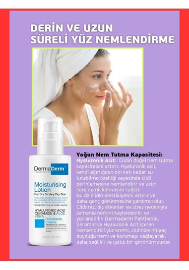 Dermaderm Nemlendirici Yüz ve Vücut Kremi 100 ML