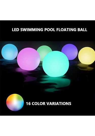 8 Adet Yüzme Havuzu Yüzen Top Karartma Rgbw 16 Renk Parlayan Top Led Bahçe Plaj Partisi Çim Lambası Çok Renkli