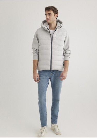 Mavi - Mavi Jeans Detaylı Kapüşonlu Gri Yelek 0110554-70074 Gri