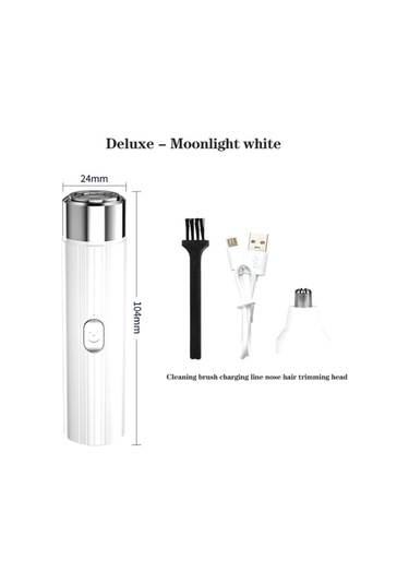 Şarj Edilebilir Sakal Düz Burun Kulak Kılı Düzeltici + Fırça