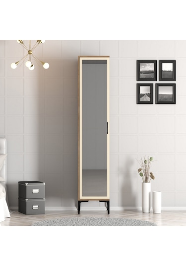 Variant Kumsal 1 Kapılı R Gardrop - Ceviz / Krem