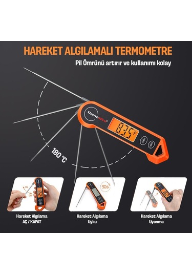 ThermoPro TP19H Su Geçirmez Katlanabilir Gıda Termometresi - T07597