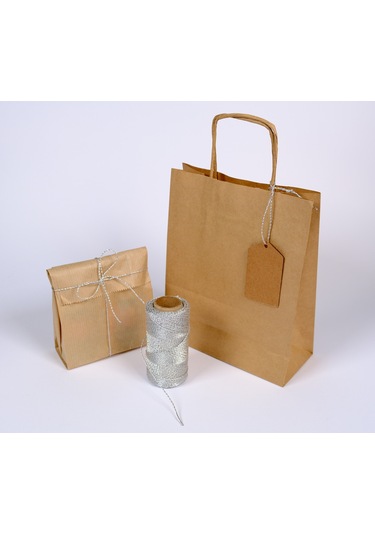 Gümüş Renkli Dekoratif İp - 100 M, Hediye Paketleme, Süsleme Ve El İşi Malzemesi, Dıy İpi