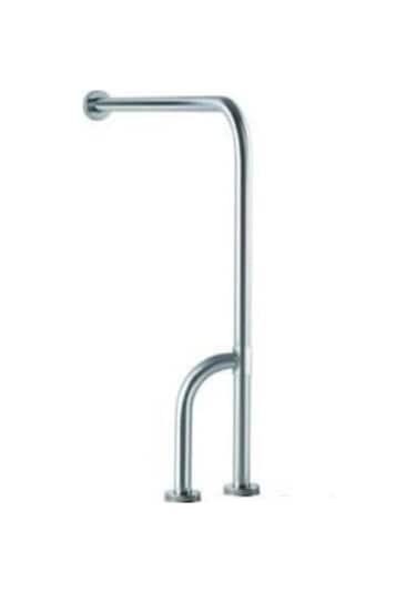 Maxıflow Paslanmaz Yer Duvar Baston Ayak Tutunma Bar 75X75X30 Krom